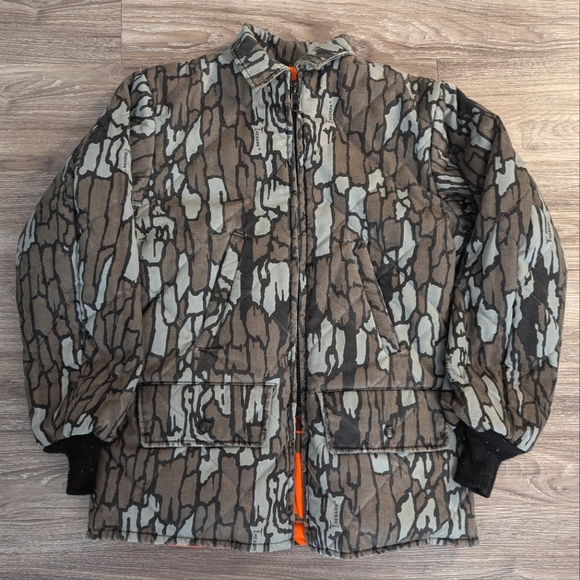 Camo Other - Vintage camo reversible treebark hunting chore coat M